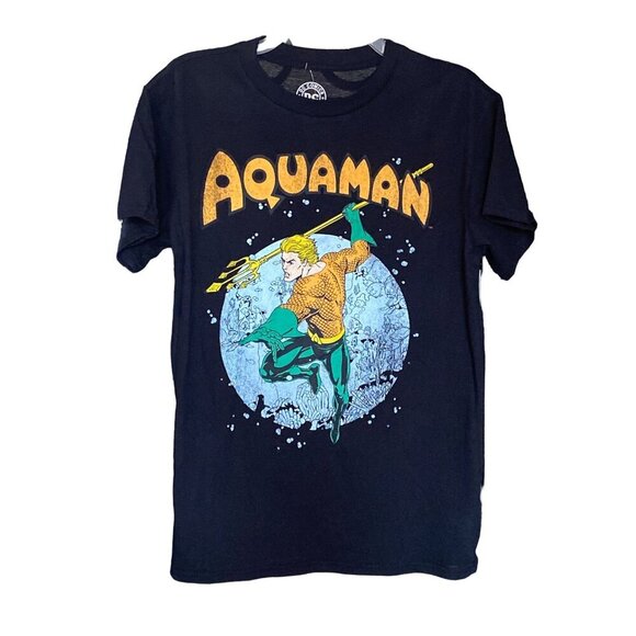 Vintage Style AQUAMAN Dc Comics Justice League T-Shirt men - Picture 2 of 5